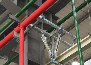 湖滨该抗震支架的整体式支吊架结构协调性好
